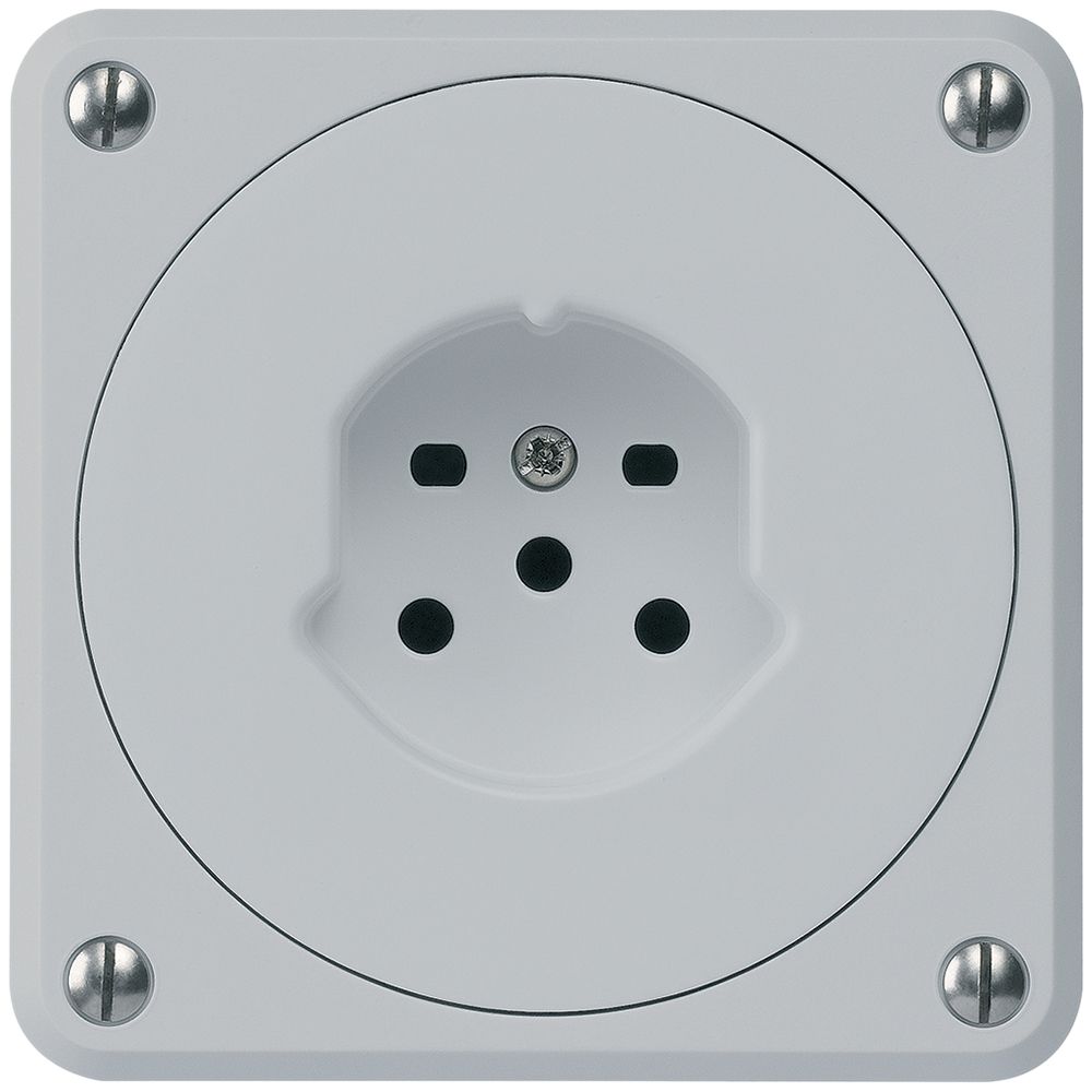 Steckdose HA robusto Typ 15 mit Steckklemmen grau