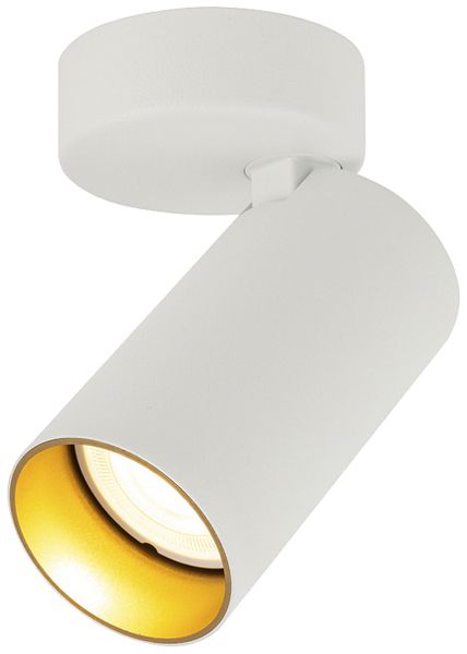 Plafonnier/applique SLV KAMI GU10 1×0…10W 114×70mm blanc/or