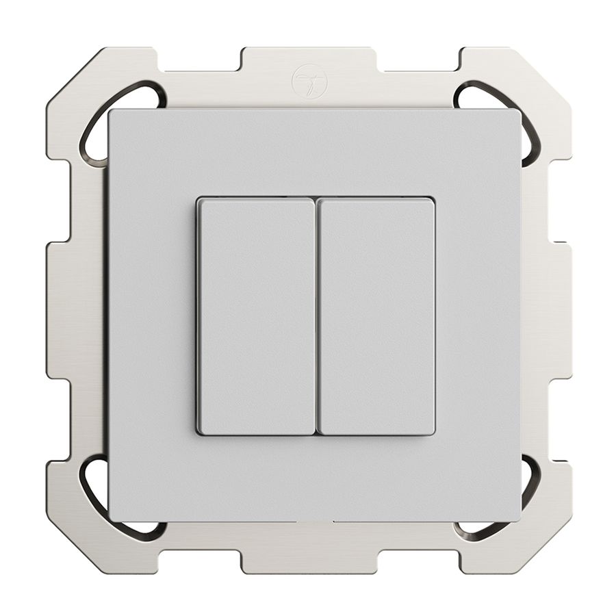 UP-Druckschalter 2K/2T WLAN Edue Wiser hellgrau
