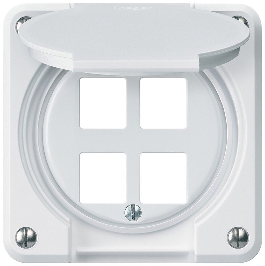 UP-Montageset robusto HMS IP55 weiss für 4×Modul