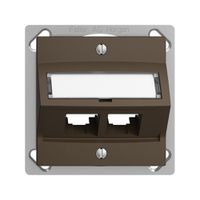 EB-Montageset S-One EDIZIOdue FM.TE für 2×RJ45 schräg, coffee