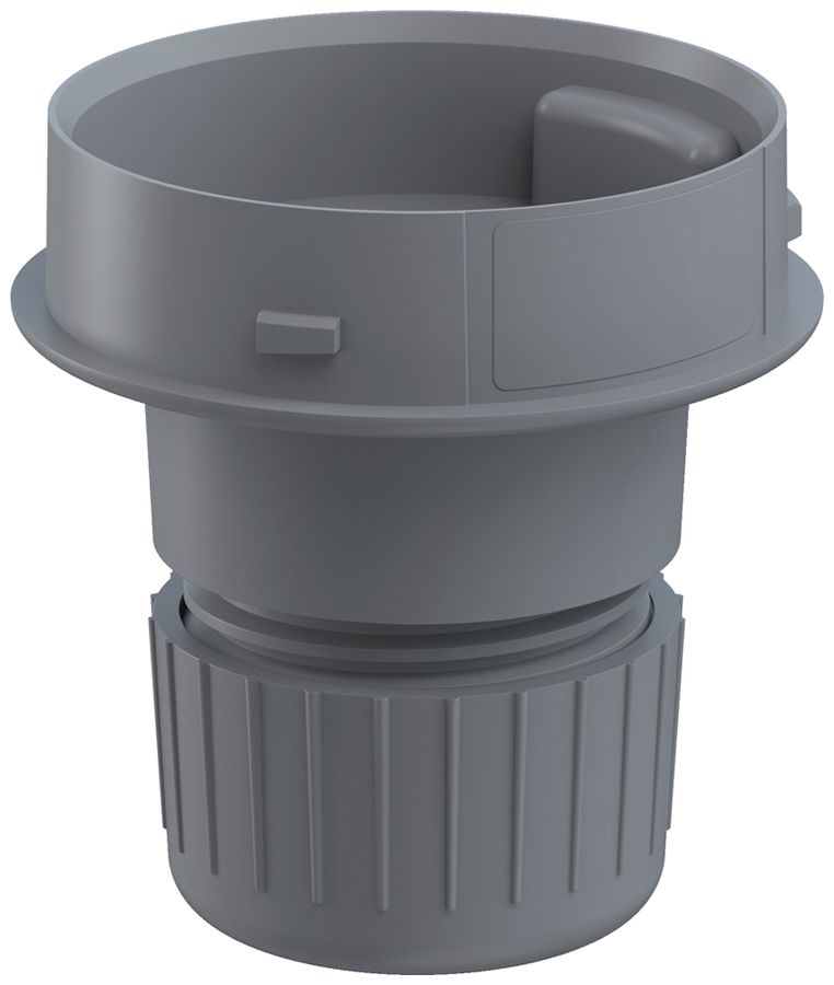 Rohradapter WERMA Mini RM, für Signalsäule, grau