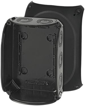 Boîte de dérivation AP Hensel KF B 16mm² sans bornes noir