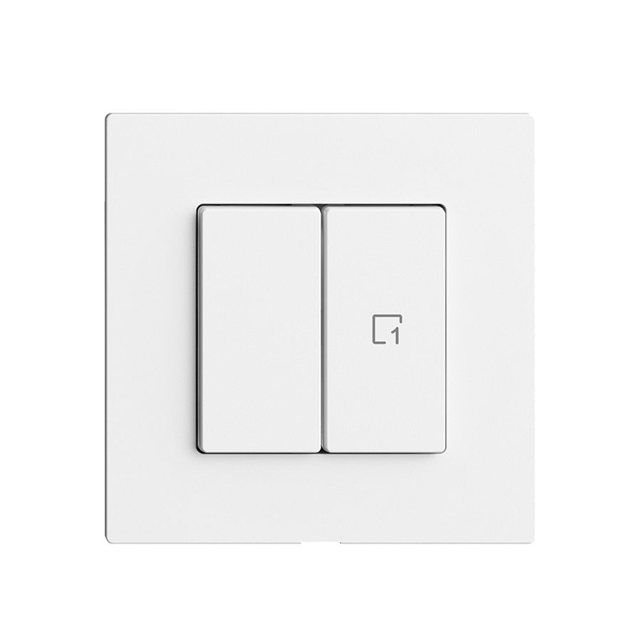 Abdeckset zu Druckschalter 1K Szene/2T Edue Wiser weiss