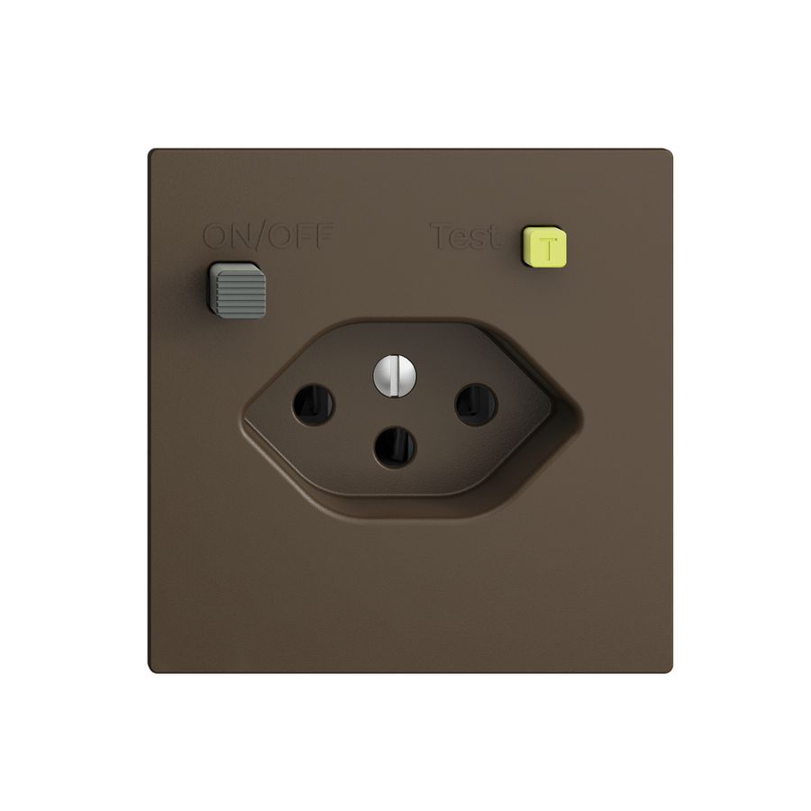 UP-Steckdose EDIZIOdue T13 FI 30mA F, coffee