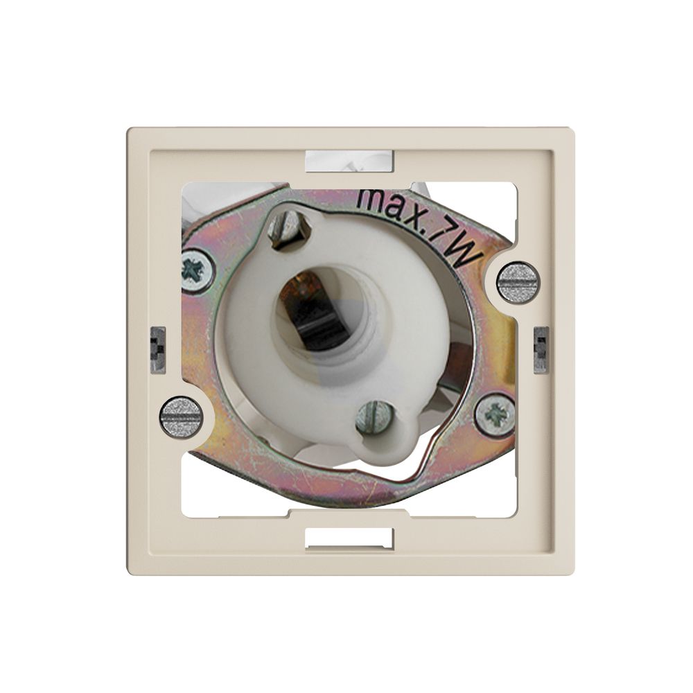 UP-Signallampe EDIZIOdue crema, 7W ohne flache Kalotte