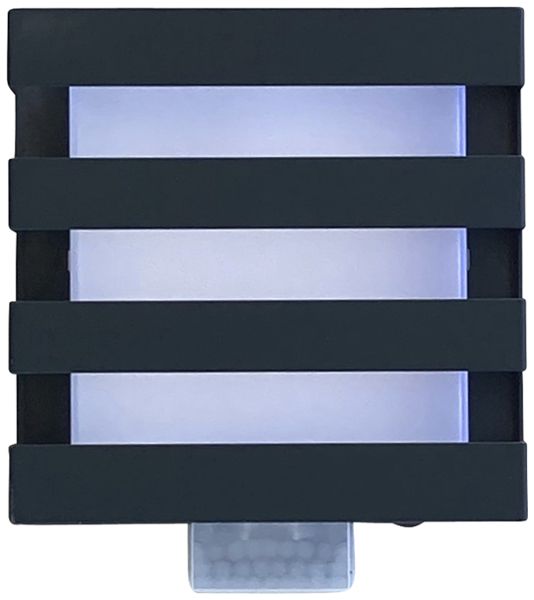 Applique LED Z-Licht Cube L PIR 5.5W 500lm 3000K IP65 120×136mm anthracite