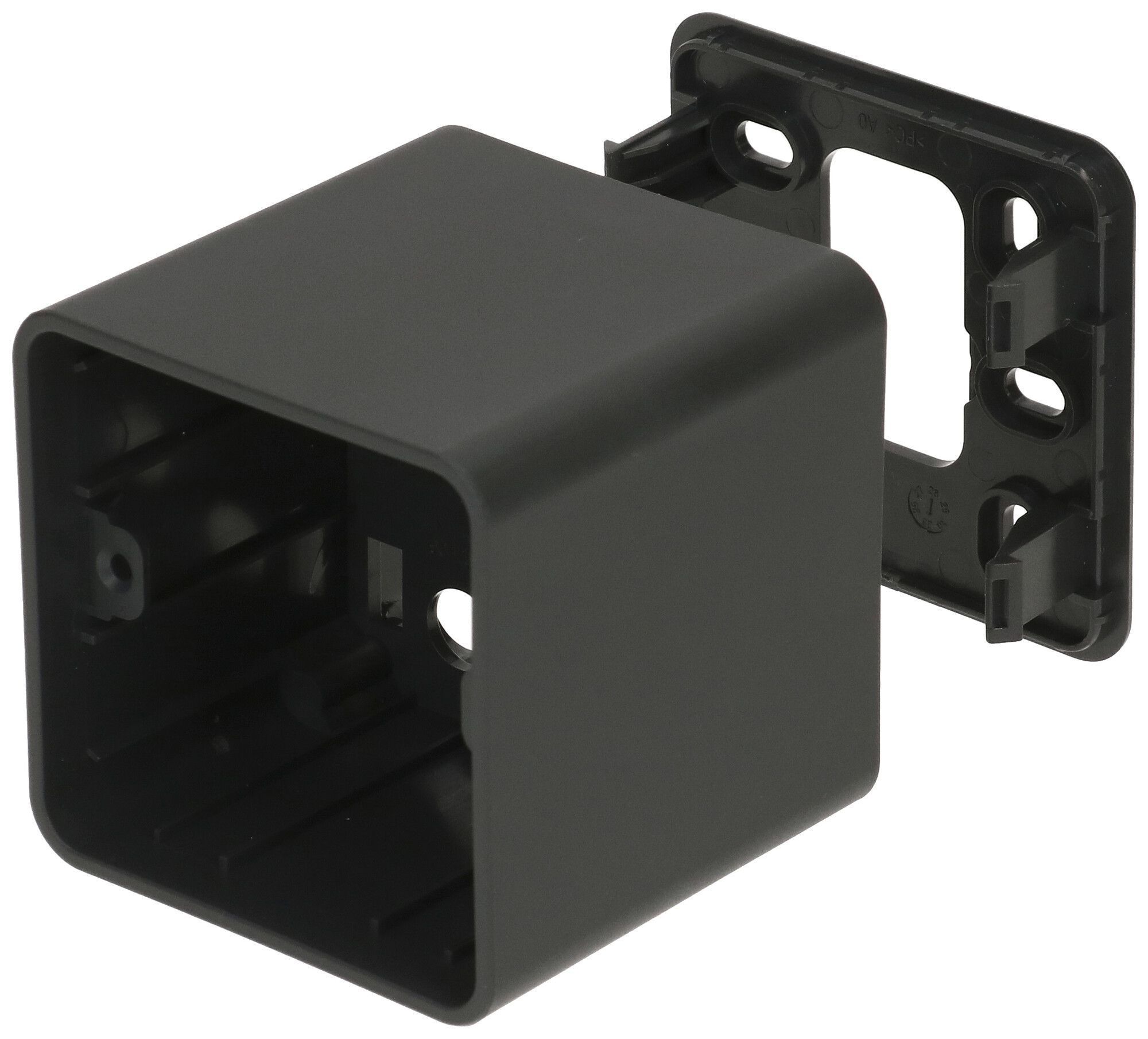 Boîtier AP MAX HAURI 1×1 65×65×65mm anthracite