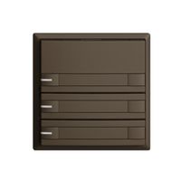 Pulsante univ. INC 3×2t coffee EDIZIOdue, con carta+LED