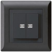 UP-Leuchtdruckschalter kallysto.line 1/3+3/1 mit 2 Linsen schwarz