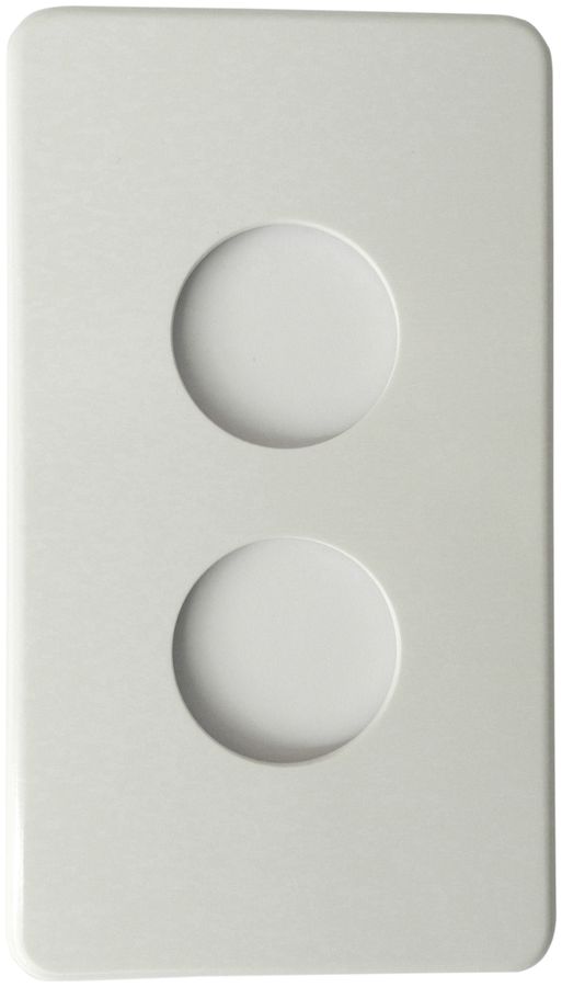 Plaque de recouvrement 2×II 2×43/60mm blanc