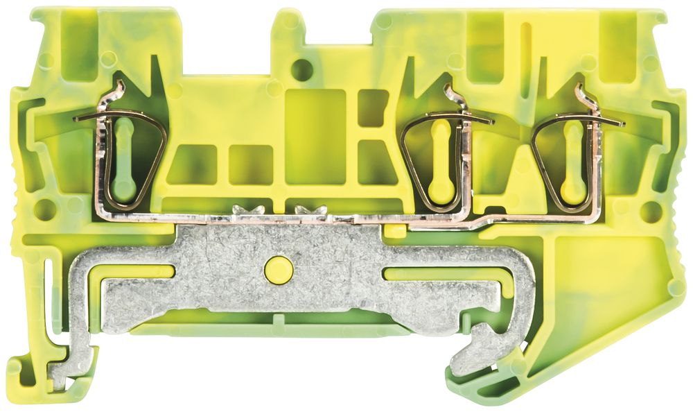 Morsetto di terra componibile WKF 0.08…1.5mm² 3×molla 1 piano guida 35mm ve/gi