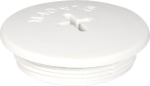 Stopfen mit Rand PA/GFK M40 hellgrau