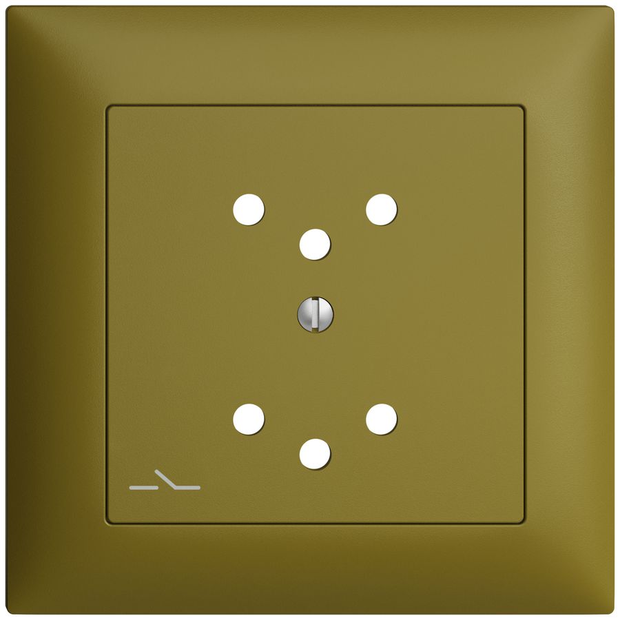 Frontset EDIZIOdue olive 88×88mm 2×T12/1 mit Shutter