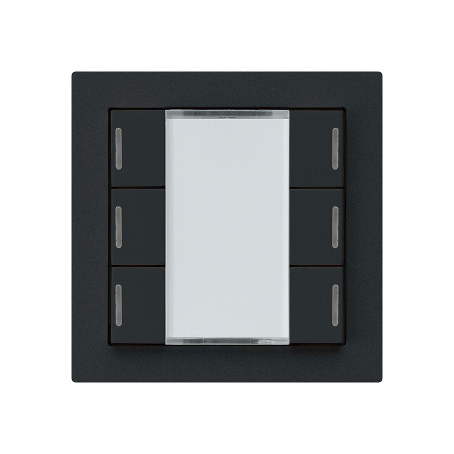 UP-Taster kallysto A KNX 6× RGB LED s/e-link schwarz