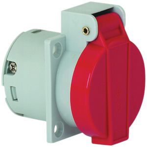 EB-Steckdose Bals Typ25 5P 16A 400V rot IP54 vernickelt Quick C.