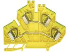 Schutzleiter-Reihenklemme Woertz 0.5…4mm² Federzuganschluss 2×2 TH35 grün/gelb