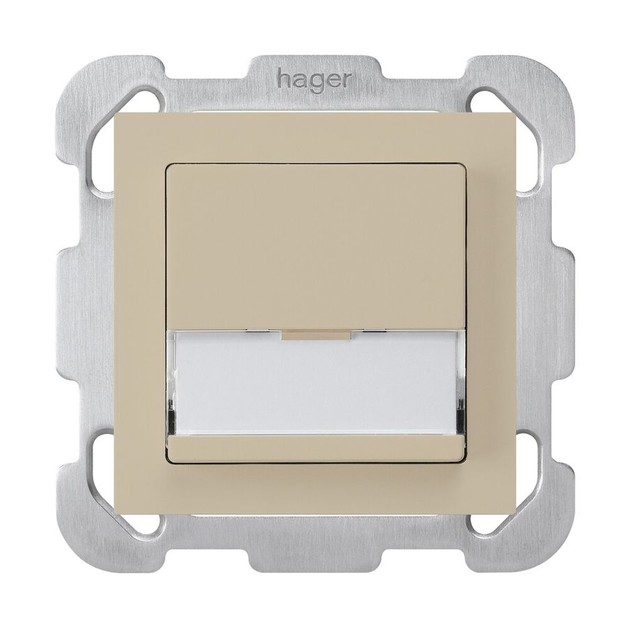 UP-Sonnerietaster kallysto beige A/1L Namensschild 37×15mm Befestigungsplatte