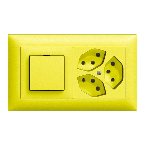 UP-Kombination EDIZIOdue 3/1P+3×T13 lemon, horizontal