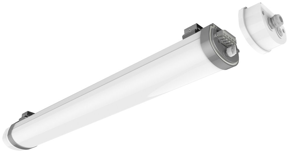 Lampada capannone LED DOTLUX HALLprotect, 145W, 5000K, 1500×109×84mm, IP65