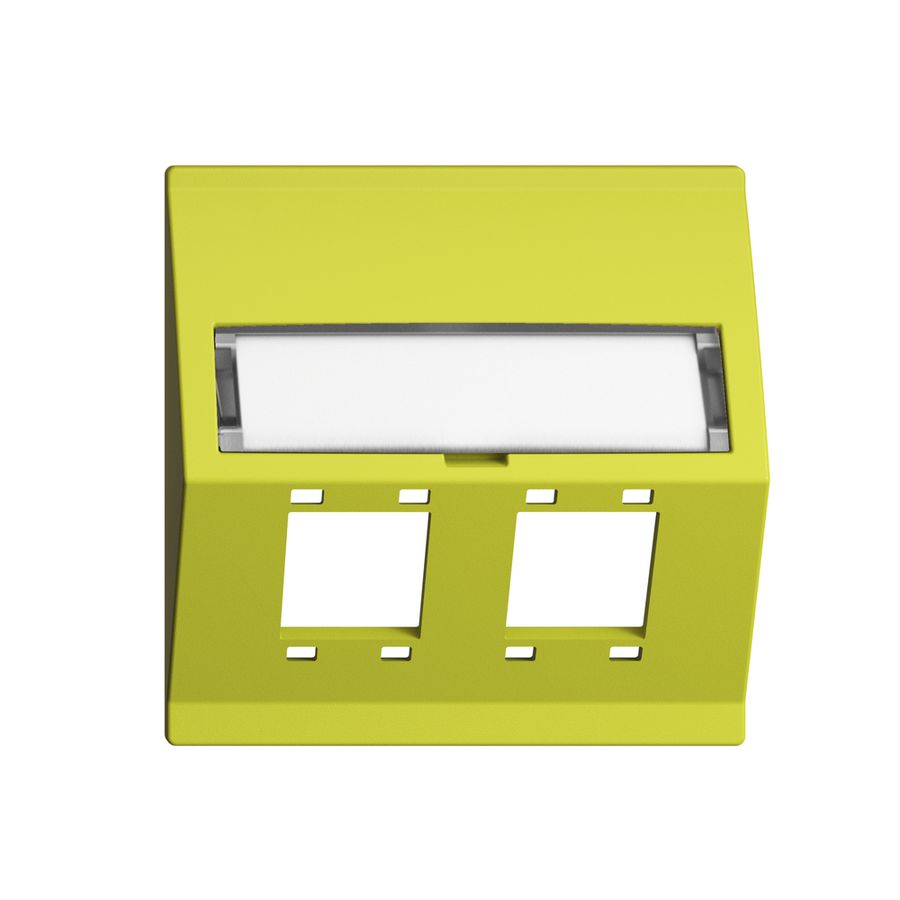 Kit montage INC EDIZIOdue F sortie oblique 2×R&M cat.5e/6/LC spécial, lemon