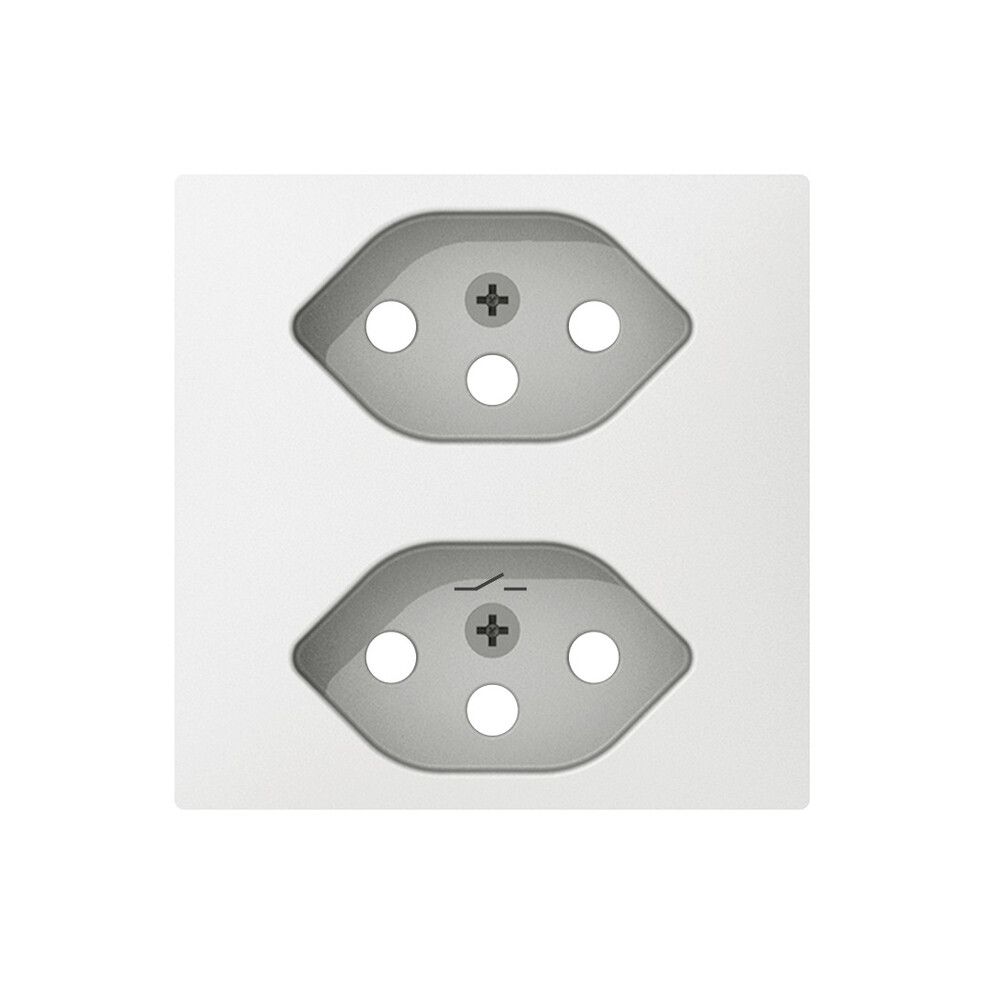 Frontplatte Sidus ZE z. Steckdose 2×T13S weiss