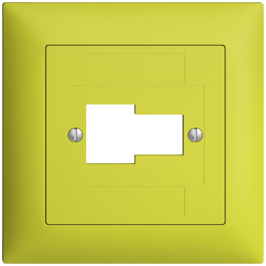 Kit frontale EDIZIOdue lemon 88×88mm 1×TT 1×RJ45