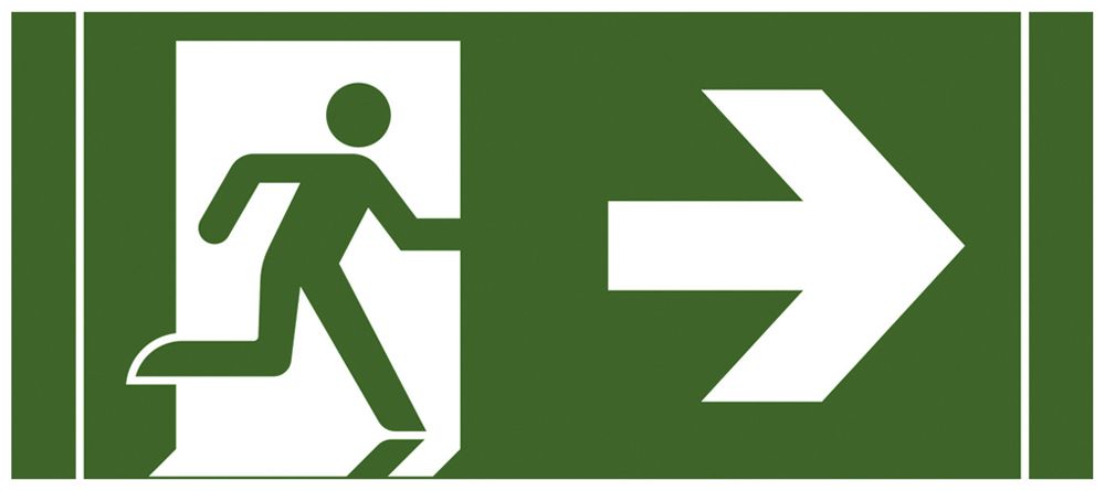 Pictogramme SCHUCH 121/34 W flèche vers la droite, autocollant