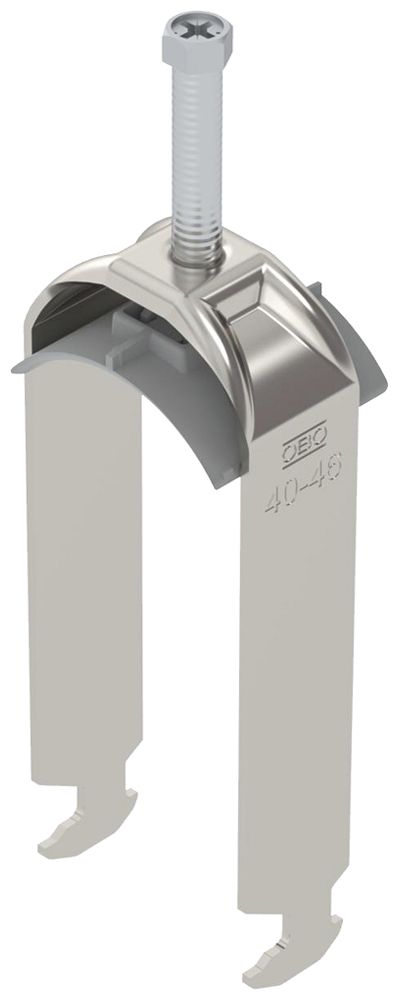 Fixation rapide BET 2056 pied à H matière synthétique 40…46mm 2×câble A2 1.4301