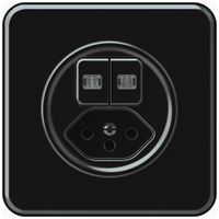 UP-Kombination origin 2×Tasten 2×bel.2CO+T13 1P 0<1 10A 230V 92×92mm schwarz