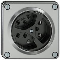 Presa INC ELEMENT 3×tipo 23 16A 250V IP20 alluminio