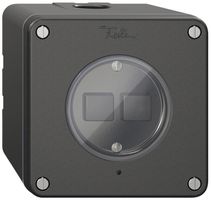 Interrupteur à poussoir AP NEVO Wiser SNAPFIX® a.stat.secondaire 2T 2A noir
