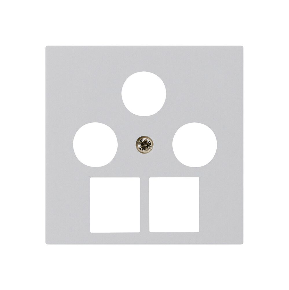 Placca frontale kallysto 3×coass./2×RJ45 grigio chiaro