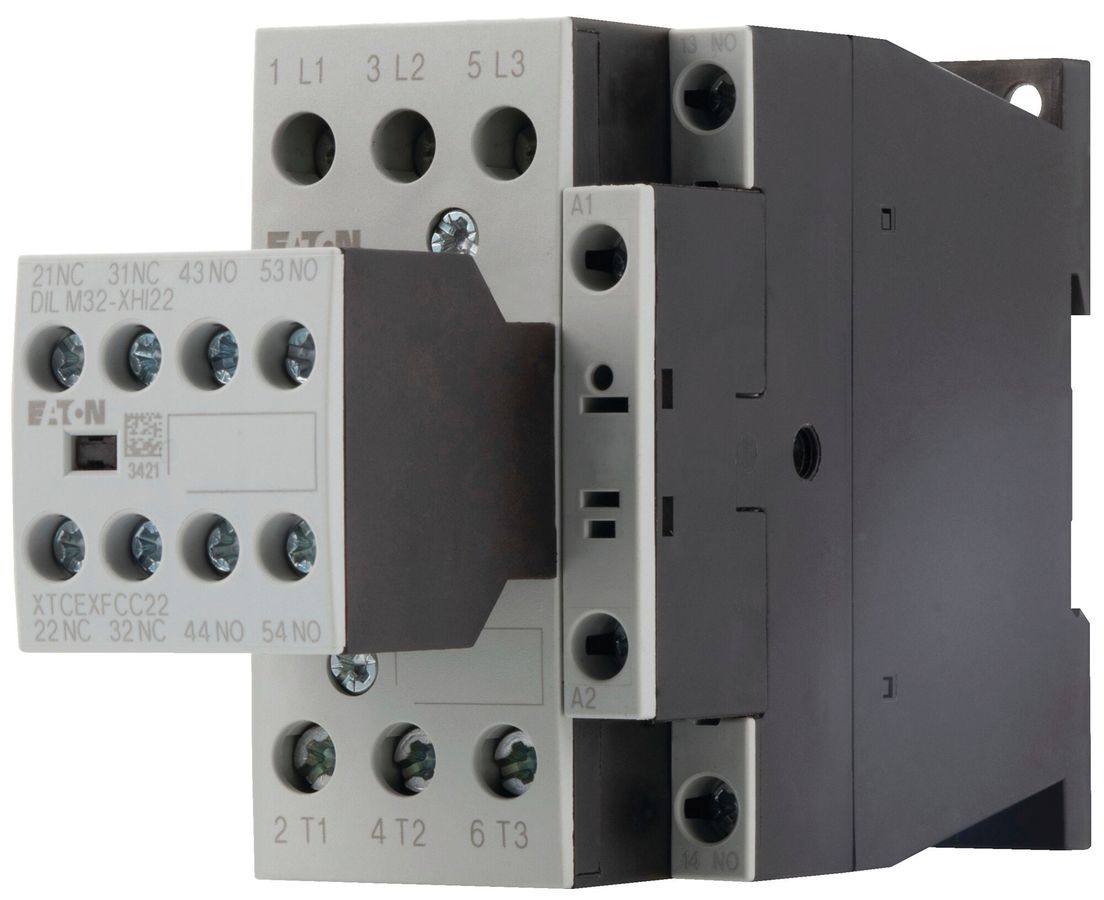 Contacteur de puissance Eaton DILM17-32 230V AC 3NO 40A 18A 7.5kW 4.5kW 24…690V