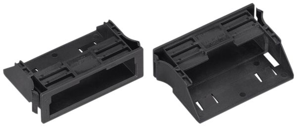 Snap-In-Rahmen WAGO 5L für Buchsen und Stecker 55.5×18.5×38.7mm PA 66 schwarz