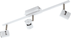 VERGIANO, GU10-LED, 3x 5W, 1200 lm Weiss/Nickel-Matt