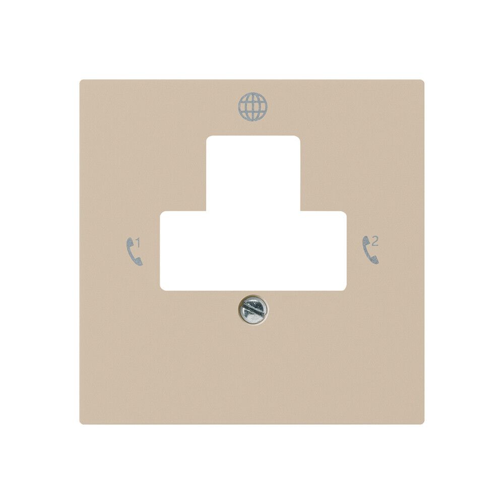 Placca frontale kallysto per presa di ritorno 2 DSL beige