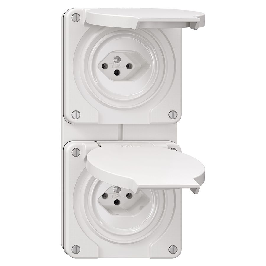 Combinaison NUP NEVO, 2×prise type 13, blanc