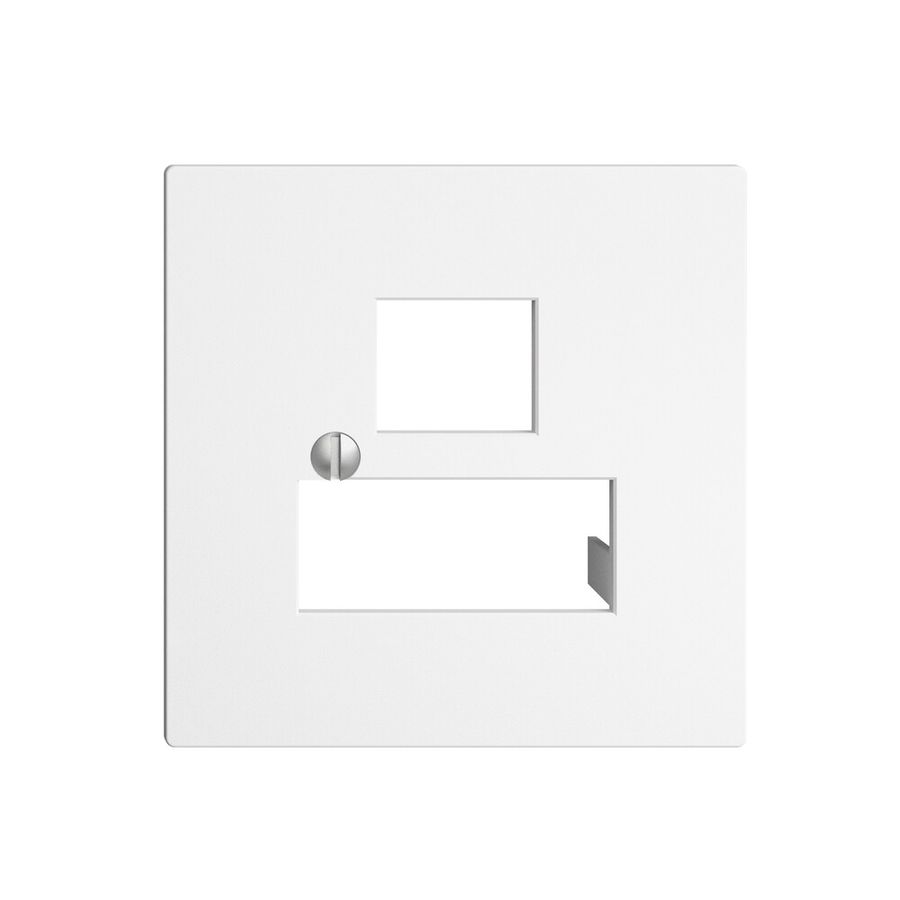 Frontplatte 3×RJ45 EDIZIOdue weiss R&M swissline