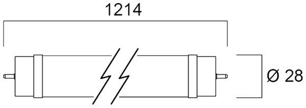 LED-Röhre Sylvania ToLEDo NEOS G13 13.3W 1800lm 4000K 1200mm opal