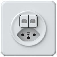 UP-Kombination origin Sch 3+3 + 1×Typ 13 92×92mm 2×beleuchtet weiss