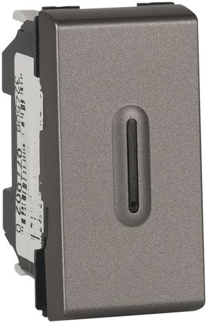 EB-Leuchtwippschalter MOS magnesium 3/1L mit LED Orientierung 1 Modul