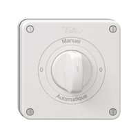 NUP-Drehschalter NEVO, 2/1 L, mit Drehgriff, KS, 0-Manuel-0-Automatique, weiss
