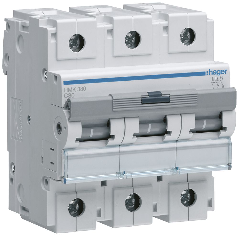 Disgiuntore Hager MCB 3P 400V tipo C 80A 4.5UM
