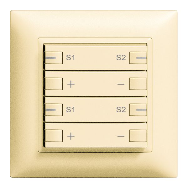 Frontset 2×Dimmer Szene 2K/4T ZEP EDIZIOdue vanille
