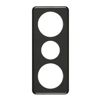 Abdeckplatte 3×1 58-43-58mm schwarz