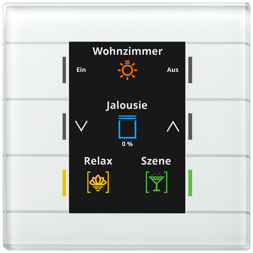 Appareil de contrôle KNX ENC MDT BE-GT20W.02 6t/6a écran verre blanc