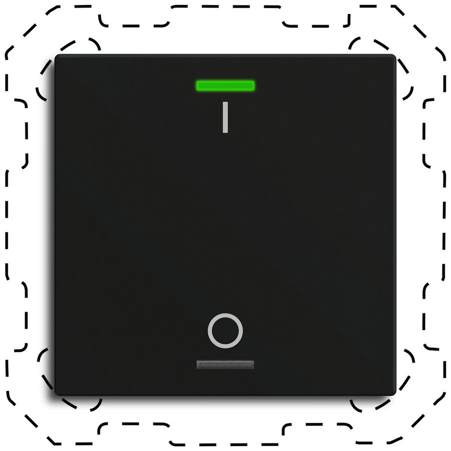 Poussoir KNX RGBW INC MDT TAL-60T1B16.02S temp 1t/2a noir mat "I/O"