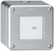 AP-Druckschalter robusto IP55 Schema 3+3 1×beleuchtet aluminium