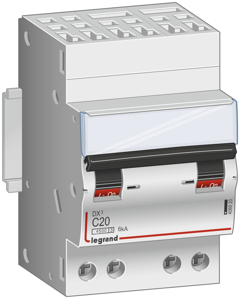 Leitungsschutzschalter Legrand C 3P 10A 4500A/6kA Steckanschl.